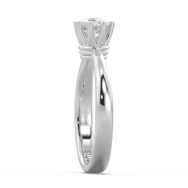 Μονόπετρο δαχτυλίδι ENG021 σε Λευκό Χρυσό με Διαμάντι